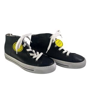 Paul Green High Top S
neakers Black Leather size 5.5